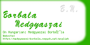borbala medgyaszai business card